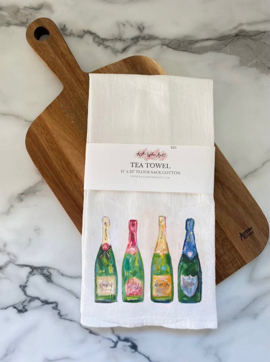 Champagne Tea Towel